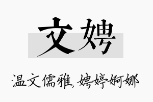 文娉名字的寓意及含义