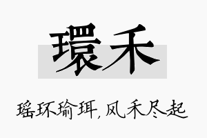 环禾名字的寓意及含义