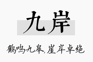 九岸名字的寓意及含义