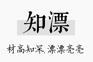 知漂名字的寓意及含义