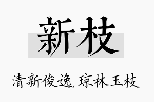 新枝名字的寓意及含义