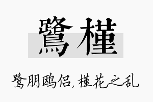 鹭槿名字的寓意及含义