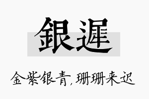 银迟名字的寓意及含义