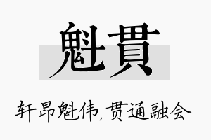 魁贯名字的寓意及含义