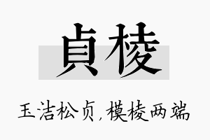 贞棱名字的寓意及含义