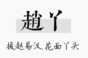 赵丫名字的寓意及含义