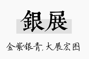 银展名字的寓意及含义