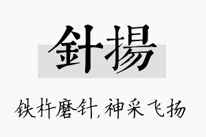 针扬名字的寓意及含义