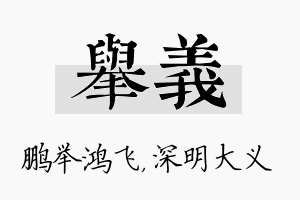 举义名字的寓意及含义