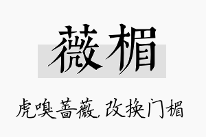 薇楣名字的寓意及含义