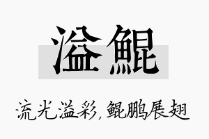 溢鲲名字的寓意及含义