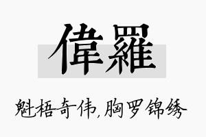 伟罗名字的寓意及含义