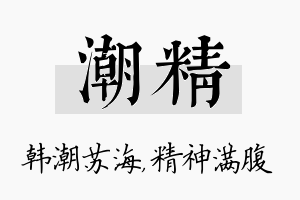 潮精名字的寓意及含义