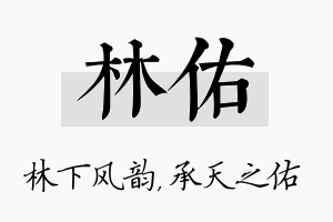 林佑名字的寓意及含义