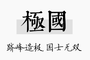 极国名字的寓意及含义