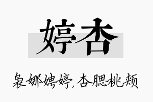 婷杏名字的寓意及含义