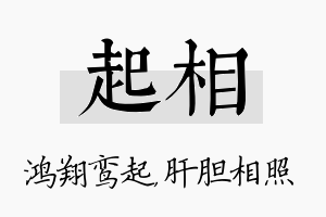 起相名字的寓意及含义