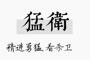 猛卫名字的寓意及含义