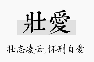 壮爱名字的寓意及含义