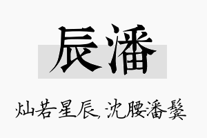 辰潘名字的寓意及含义