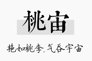 桃宙名字的寓意及含义