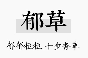 郁草名字的寓意及含义