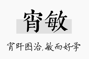 宵敏名字的寓意及含义