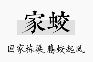 家蛟名字的寓意及含义