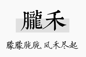 胧禾名字的寓意及含义