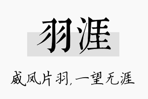 羽涯名字的寓意及含义