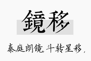 镜移名字的寓意及含义