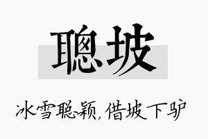 聪坡名字的寓意及含义