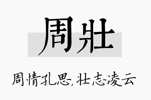 周壮名字的寓意及含义