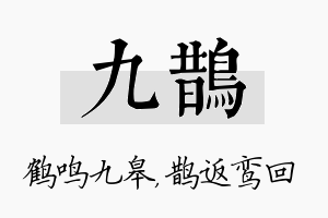 九鹊名字的寓意及含义