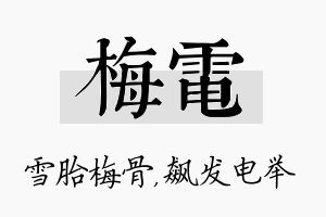 梅电名字的寓意及含义