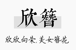 欣簪名字的寓意及含义