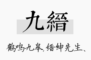 九缙名字的寓意及含义