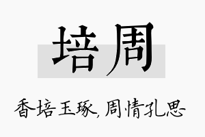 培周名字的寓意及含义