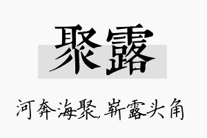 聚露名字的寓意及含义