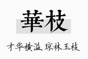 华枝名字的寓意及含义