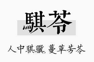 骐苓名字的寓意及含义