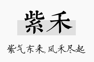 紫禾名字的寓意及含义