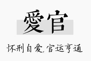 爱官名字的寓意及含义