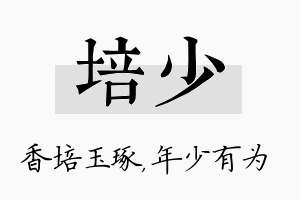 培少名字的寓意及含义