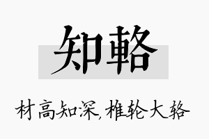 知辂名字的寓意及含义