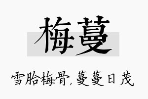 梅蔓名字的寓意及含义