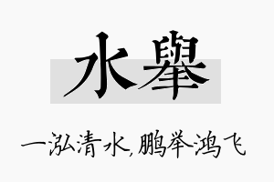 水举名字的寓意及含义