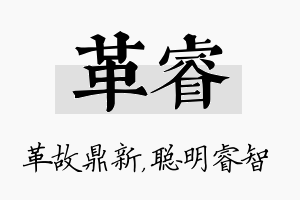 革睿名字的寓意及含义