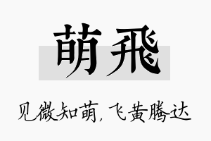 萌飞名字的寓意及含义