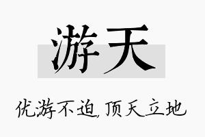 游天名字的寓意及含义